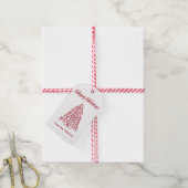 Prettige feestdagen Bloeiende kerstboom Cadeaulabel (Met Touw)