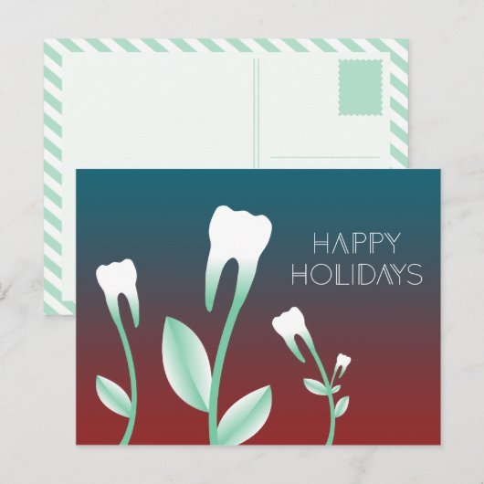 PRETTIGE FEESTDAGEN bloeiende tanden (Voorkant / Achterkant)