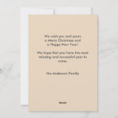 Prettige feestdagen Bloemen > Kaart in rood en gro (Achterkant)