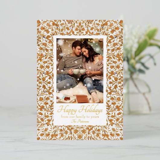 Prettige feestdagen  Bloemfoto Kerst (Staand Voorkant)