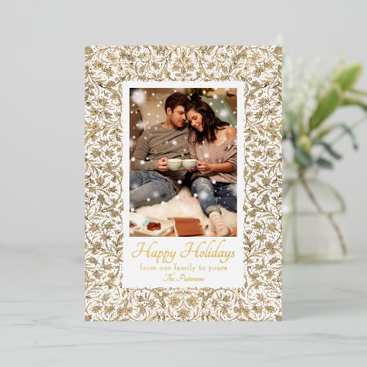 Prettige feestdagen  Bloemfoto Kerst (Staand Voorkant)