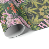 Prettige feestdagen Bloemontwerp Cadeaupapier (Rol Hoek)