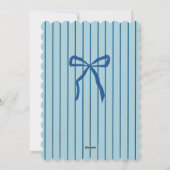 Prettige feestdagen Blue Bow Feestdagenkaart (Achterkant)