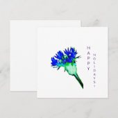 prettige feestdagen Blue Corn Flower Kaart (Voorkant / Achterkant)