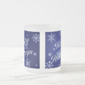 prettige feestdagen Blue Holiday Glass Mok Set (Center)