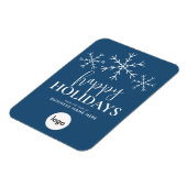 prettige feestdagen Blue Modern Logo Business Magneet (Linkerzijde)