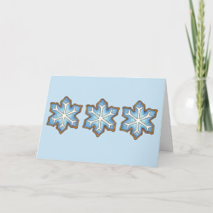 prettige feestdagen Blue Snowflake Kerstmis Hanukk Kaart