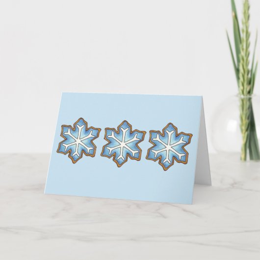 prettige feestdagen Blue Snowflake Kerstmis Hanukk Kaart (Voorkant)