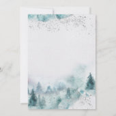 prettige feestdagen Blue Waterverf Winter Forest C Kaart (Achterkant)