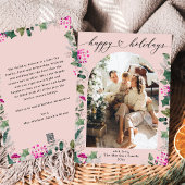 Prettige feestdagen Blush Pink Winter Feestdagenkaart