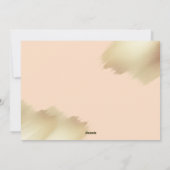 prettige feestdagen Blush roze & Gold Foil Brush F Feestdagenkaart (Achterkant)