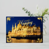 Prettige feestdagen Boedapest Nighttime gedicht bi (Staand Voorkant)