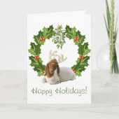 prettige feestdagen Boer Goat in Wreath (Voorkant)