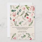 Prettige feestdagen Boho Botanische boog Feestdagenkaart (Achterkant)