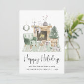 Prettige feestdagen Boho Christmas Feestdagenkaart (Staand voorkant)