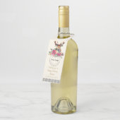 Prettige feestdagen Boho Corporate Client Gift Flessenhanger (Schuin)