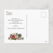 Prettige feestdagen Boho Foto Briefkaart (Achterkant)