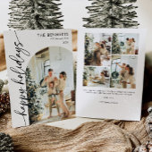 Prettige feestdagen Boho-typografie Feestdagenkaart