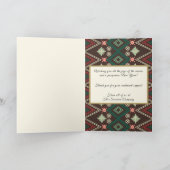 Prettige feestdagen Boho Zakelijk Logo Wenskaart Kaart (Binnen)