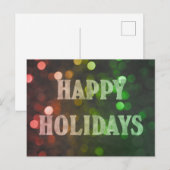 Prettige feestdagen Bokeh Red en Green (Voorkant / Achterkant)