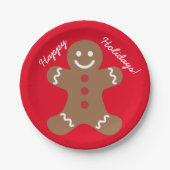 prettige feestdagen Bord van ontbijtkoek (Voorkant)