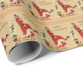 prettige feestdagen borzoi-pakpapier cadeaupapier (Rol Hoek)