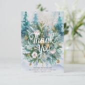  Prettige feestdagen bos dankbaar Bedankkaart (Staand voorkant)