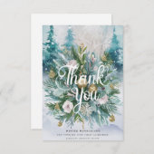  Prettige feestdagen bos dankbaar Bedankkaart (Voorkant / Achterkant)