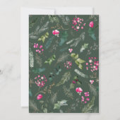 Prettige Feestdagen Bosgroen Roze Botanische Boog Feestdagenkaart (Achterkant)