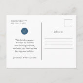 prettige feestdagen Botanische begroting voor mode Aankondigingskaart (Achterkant)