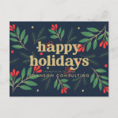 prettige feestdagen Botanische begroting voor mode Aankondigingskaart (Voorkant)