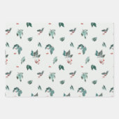 prettige feestdagen botanische berry Pattern Inpakpapier Vel (Voorkant 2)