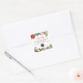prettige feestdagen Botanische Business Logo kerst Vierkante Sticker (Envelop)