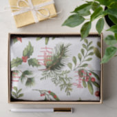 Prettige feestdagen Botanische Poinsettia Groen Tissuepapier (Geschenk)