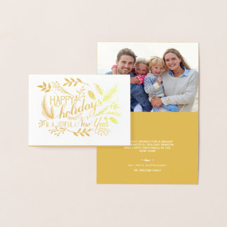 prettige feestdagen Botanische vertakkingen Word A Folie Kaarten