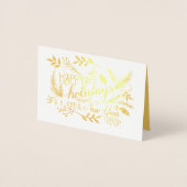 prettige feestdagen Botanische vertakkingen Word A Folie Kaarten (Voorkant)