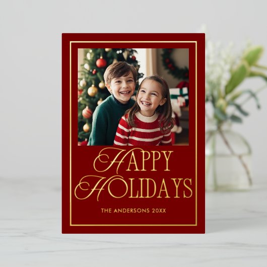 Prettige feestdagen Bourgogne Foto (Staand Voorkant)