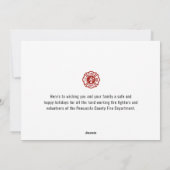 Prettige feestdagen Brandweerman | Christmas Custo Feestdagenkaart (Achterkant)