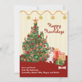 prettige feestdagen Bretagne SpanielTree-Cadeaus (Voorkant)