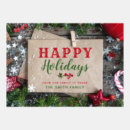prettige feestdagen brief met Rustic-kerstruggr