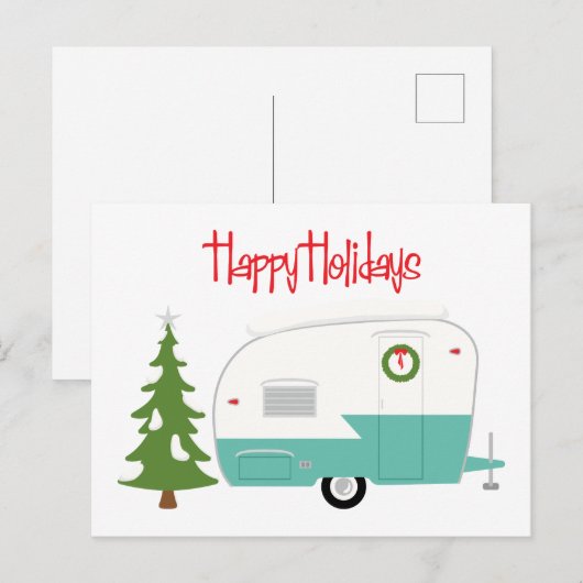 prettige feestdagen briefkaart (Voorkant / Achterkant)