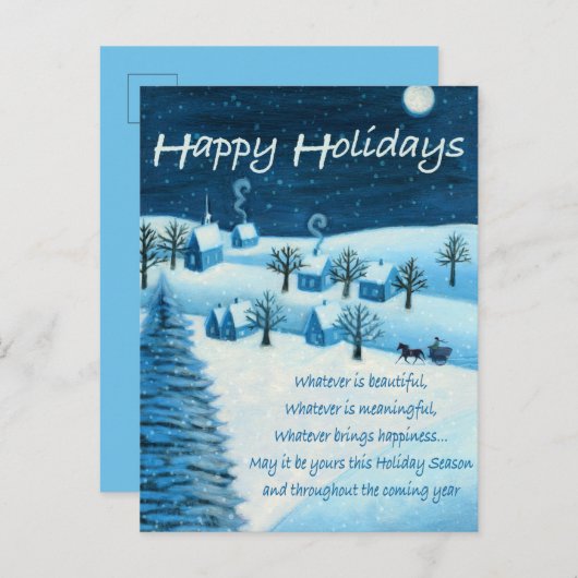 prettige feestdagen briefkaart (Voorkant / Achterkant)