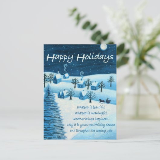 prettige feestdagen briefkaart (Staand voorkant)