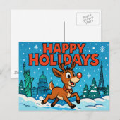 PRETTIGE FEESTDAGEN Briefkaart (Voorkant / Achterkant)