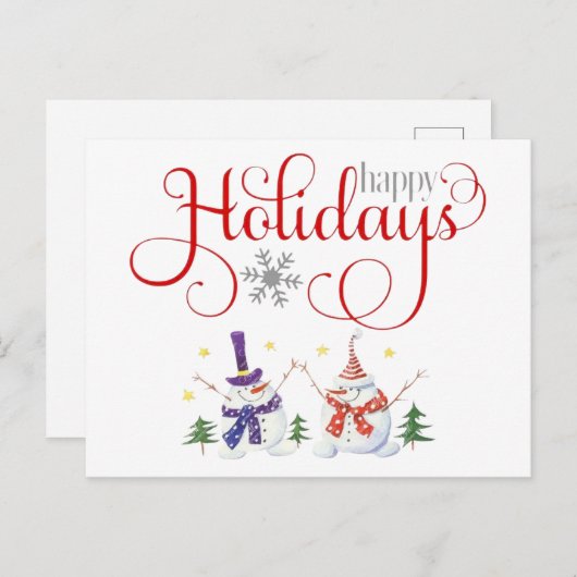 prettige feestdagen Briefkaart (Voorkant / Achterkant)