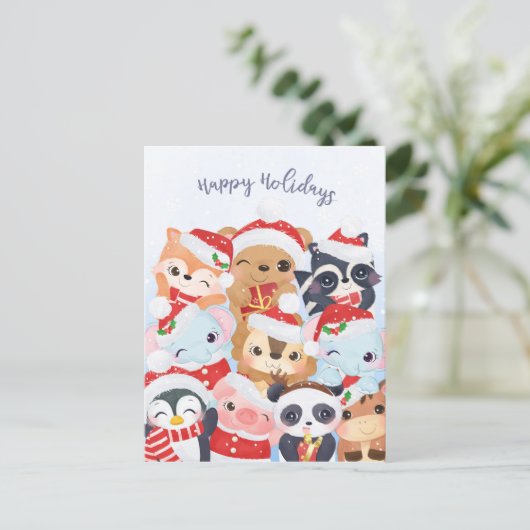 prettige feestdagen Briefkaart (Staand voorkant)