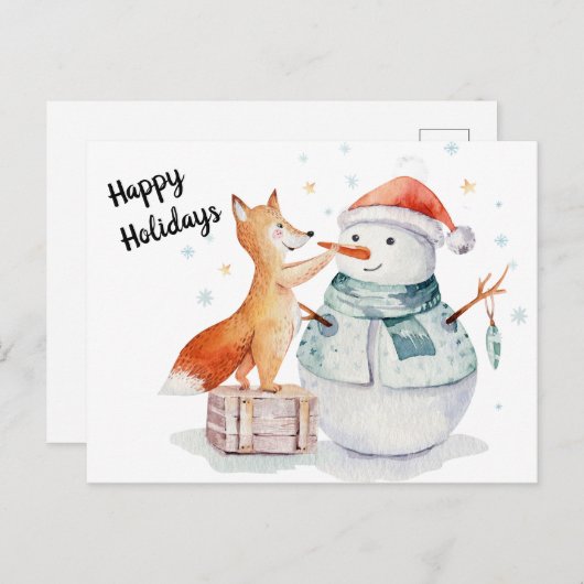 prettige feestdagen briefkaart (Voorkant / Achterkant)