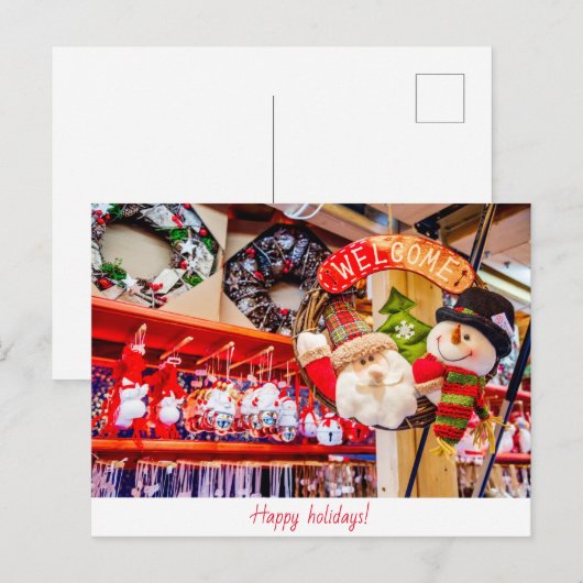 prettige feestdagen briefkaart (Voorkant / Achterkant)