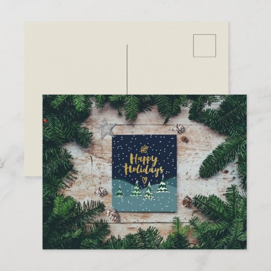 prettige feestdagen briefkaart (Voorkant / Achterkant)