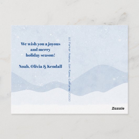 Prettige feestdagen briefkaart (Achterkant)